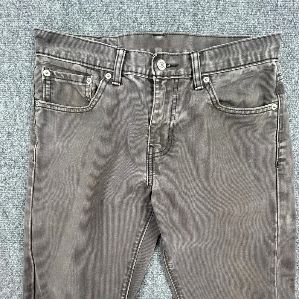 Levi's 513 Corduroy Jeans Mens 30x32 Gray Slim‎ Straight Fit Pants